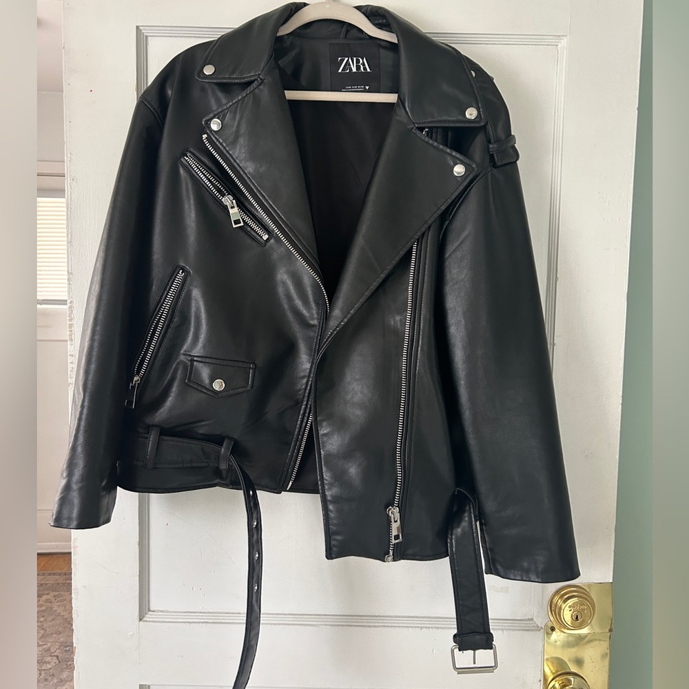 Zara Oversized Leather Jacket